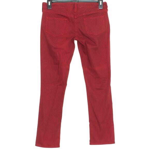 Etoile Isabel Marant Womens Jeans Skinny Stripe Zip Fly Red Black Size Medium GK - Picture 2 of 2